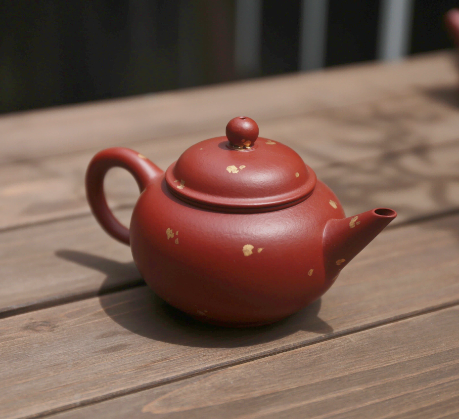 Gold Splashed Shui Ping (130ml) Xiao Mei Yao Zhu Ni Yixing Teapot