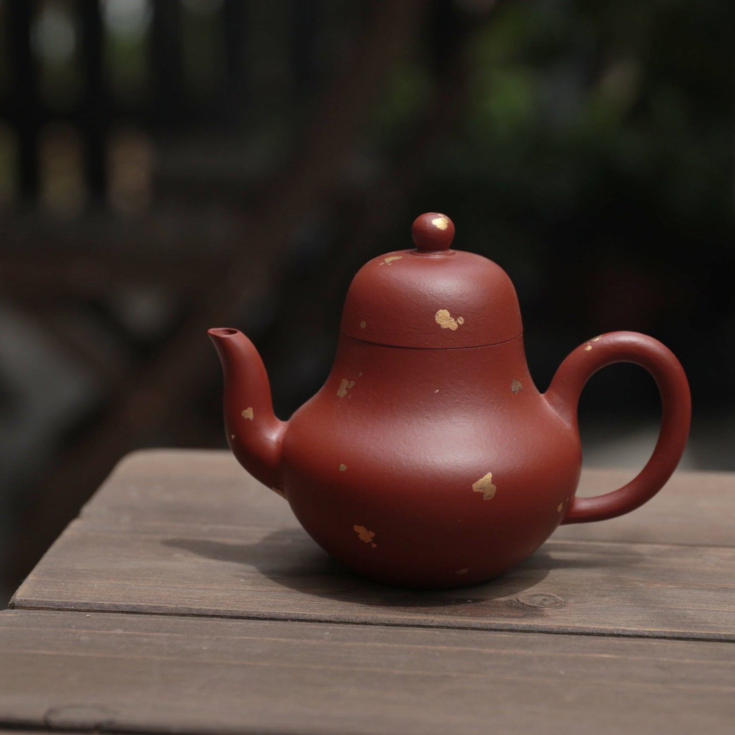 Gold Splashed Si Ting (120ml) Xiao Mei Yao Zhu Ni Yixing Teapot