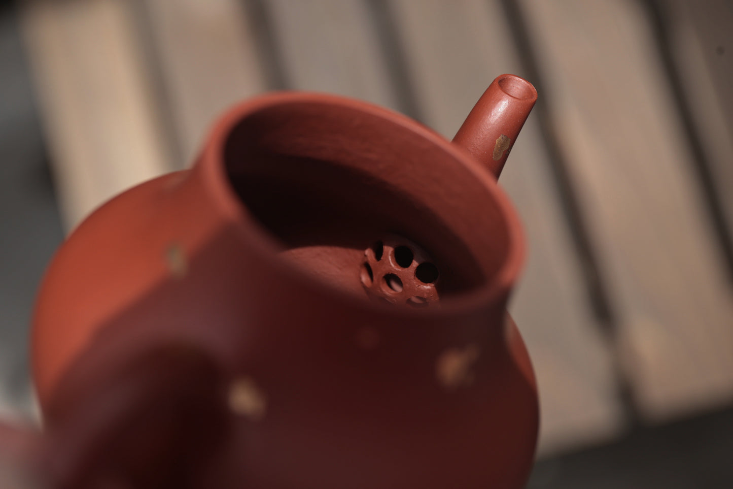 Gold Splashed Si Ting (120ml) Xiao Mei Yao Zhu Ni Yixing Teapot