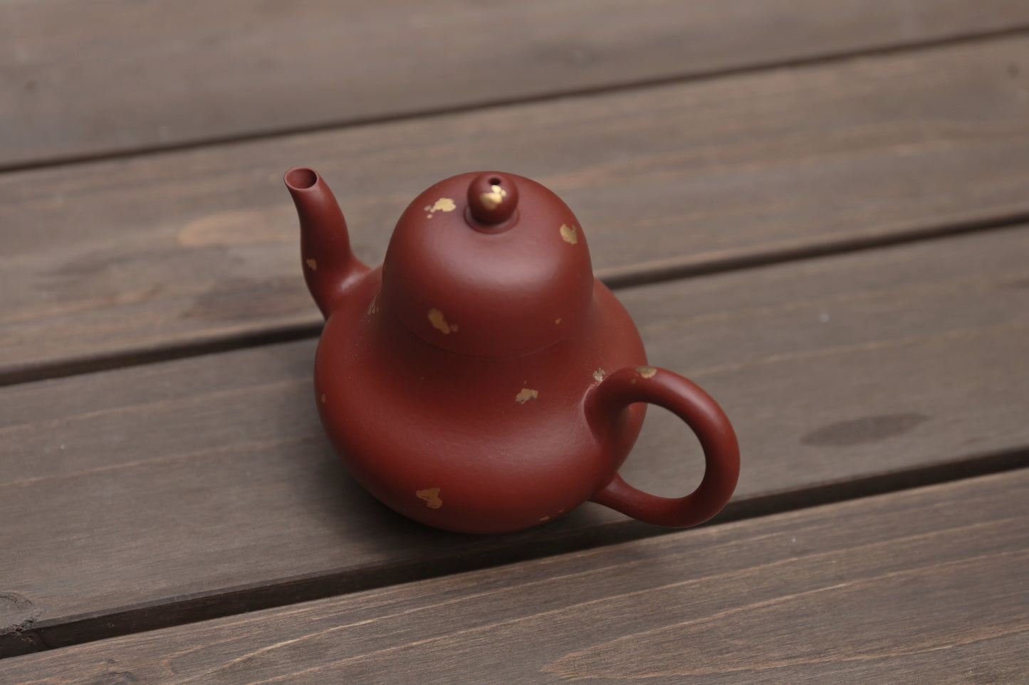 Gold Splashed Si Ting (120ml) Xiao Mei Yao Zhu Ni Yixing Teapot