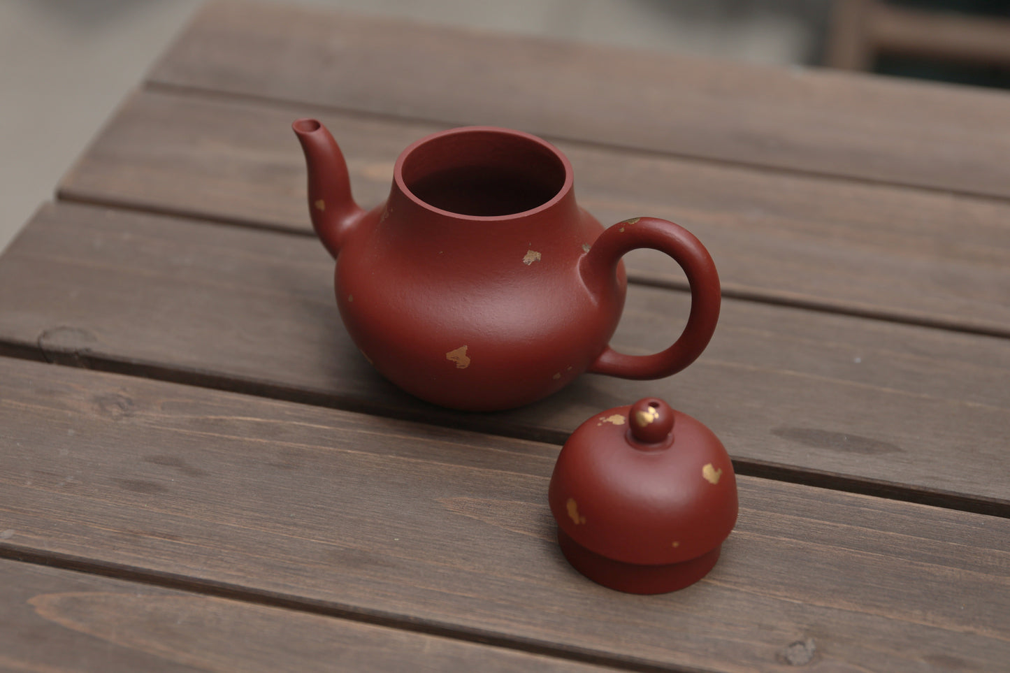 Gold Splashed Si Ting (120ml) Xiao Mei Yao Zhu Ni Yixing Teapot