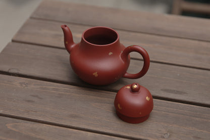 Gold Splashed Si Ting (120ml) Xiao Mei Yao Zhu Ni Yixing Teapot