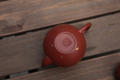 Gold Splashed Si Ting (120ml) Xiao Mei Yao Zhu Ni Yixing Teapot