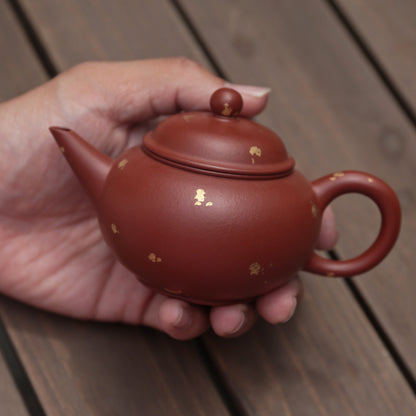 Gold Splashed Shui Ping (130ml) Xiao Mei Yao Zhu Ni Yixing Teapot