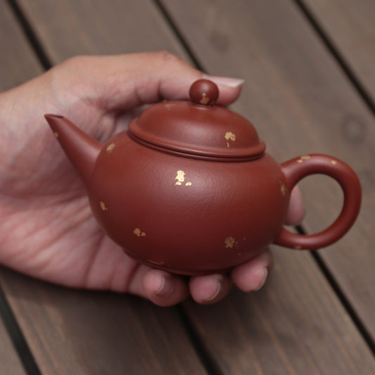 Gold Splashed Shui Ping (130ml) Xiao Mei Yao Zhu Ni Yixing Teapot