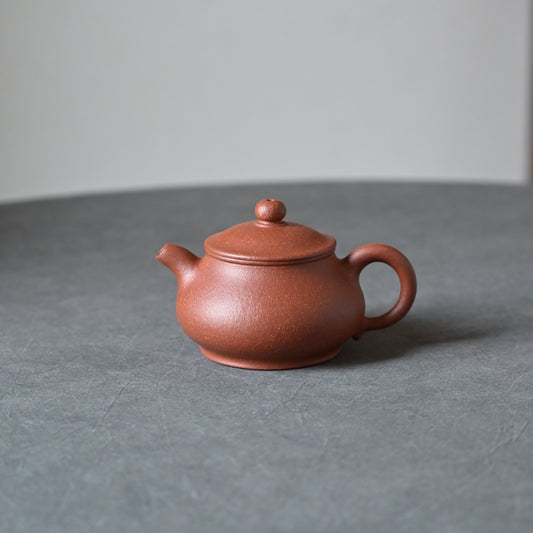 Pan Hu (130ml) Red Jiang Po Ni Clay Yixing Teapot