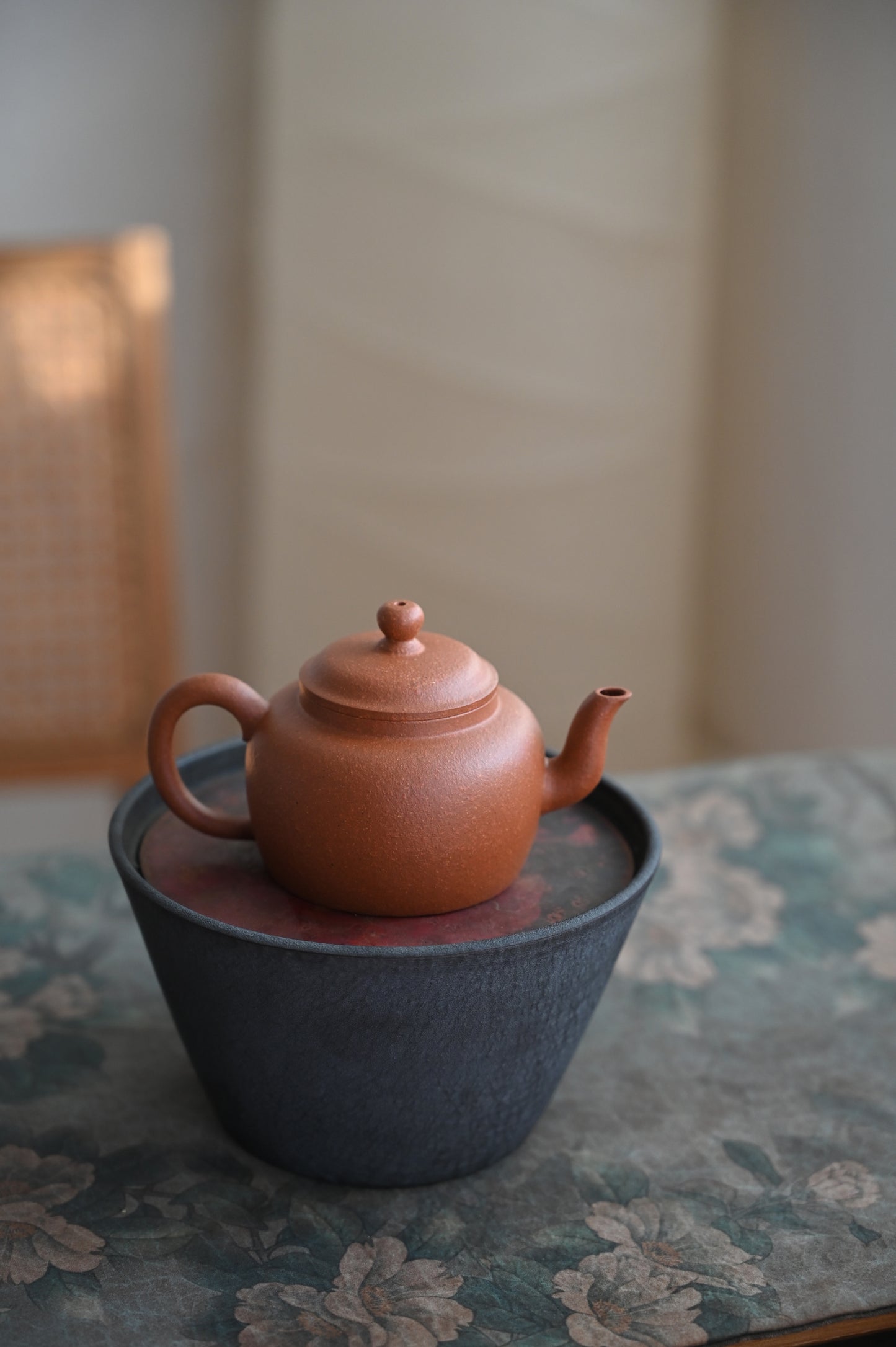 Gong Deng (150 ml) Red Jiang Po Ni Clay Yixing Teapot