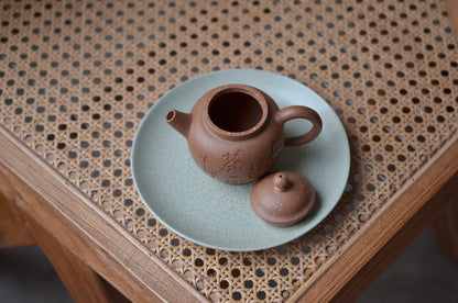 Ju Lun Zhu (160ml) Grainy Duan Ni Yixing Teapot with Engraving