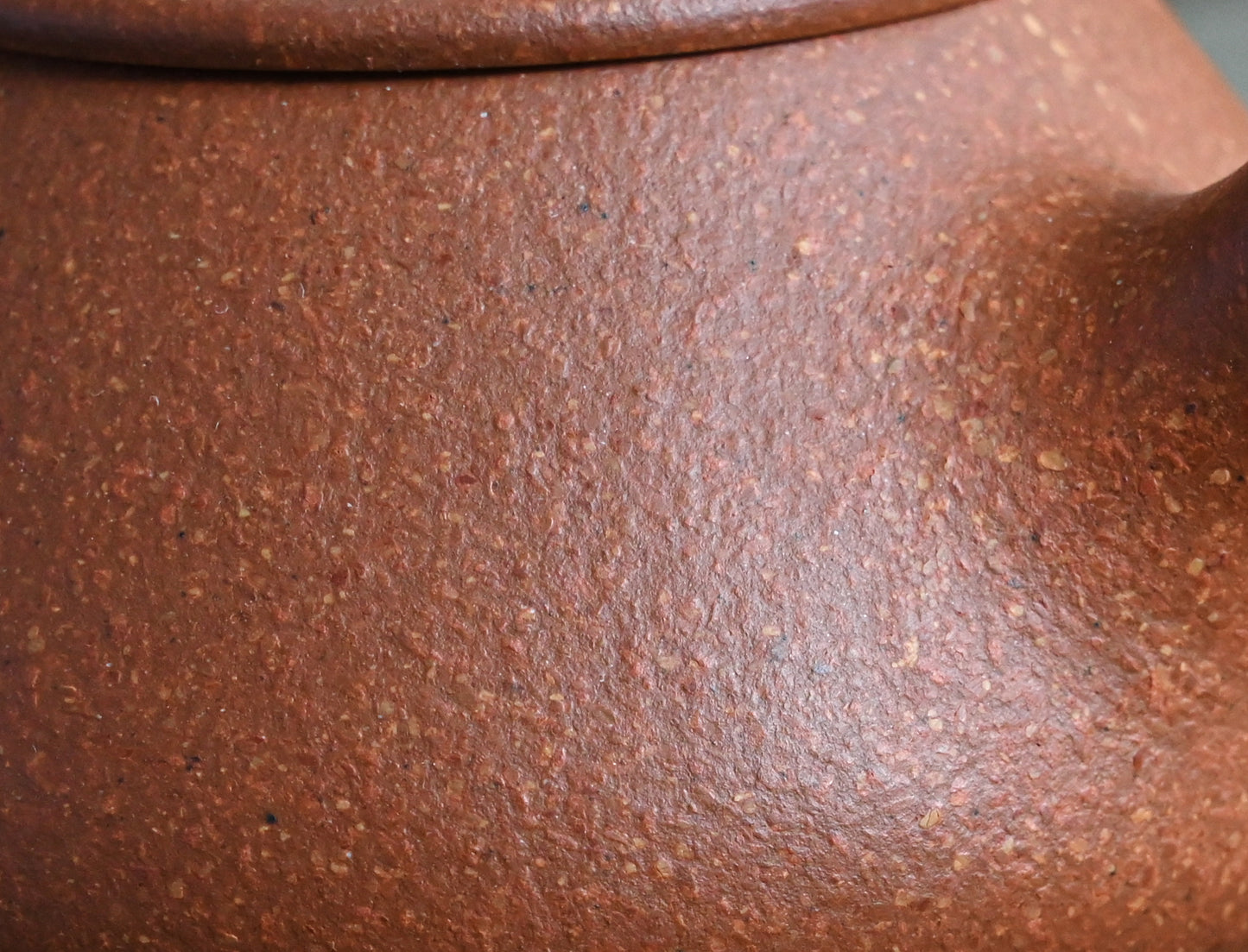 Flat Lid Shi Piao(150 ml) Red Jiang Po Ni Clay Yixing Teapot