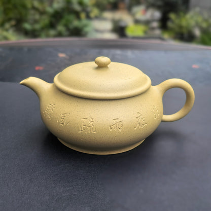 Ming Lu (188 ml) Ben Shan Lv Ni Yixing Teapot with Carving