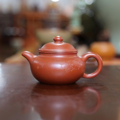 Fang Gu (150 ml) Zhu Ni Engraved Yixing Teapot